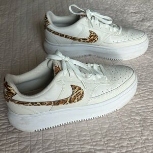 Nike Court Vision Alta Low Phantom Leopard W11 Great Condition